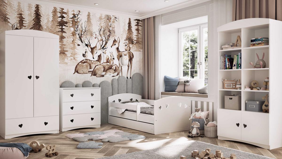 KINDERKLEIDERSCHRANK Julia - Weiß, Holzwerkstoff (36/187/90cm) - RAUMHIRSCH FURNITURE