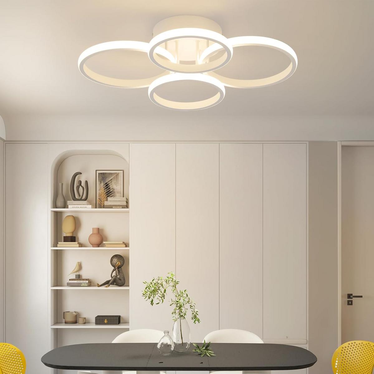 LED-DECKENLEUCHTE Xalvor 41.5/52.5/11.8 cm - Weiß, Metall (52.5/41.5/11.8cm) - ZMH
