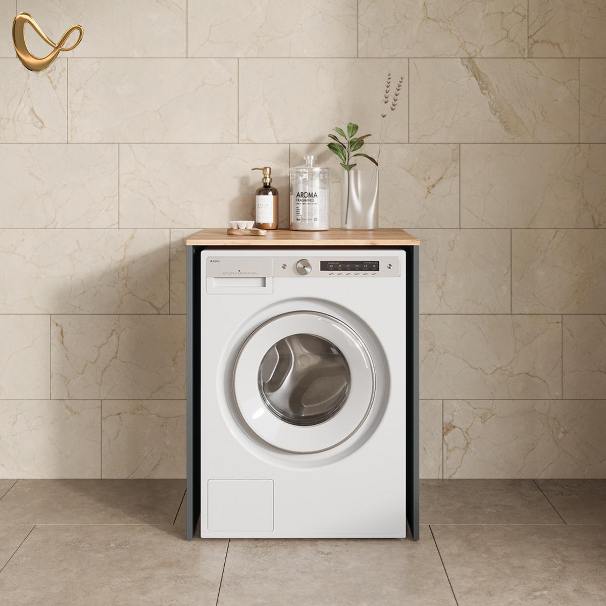 WASCHMASCHINENSCHRANK Paolina Anthrazit/Goldkraft Eiche 68 x 88.2 cm - Honigeiche/Anthrazit, Holzwerkstoff (68/88.2/60cm) - Livinity®