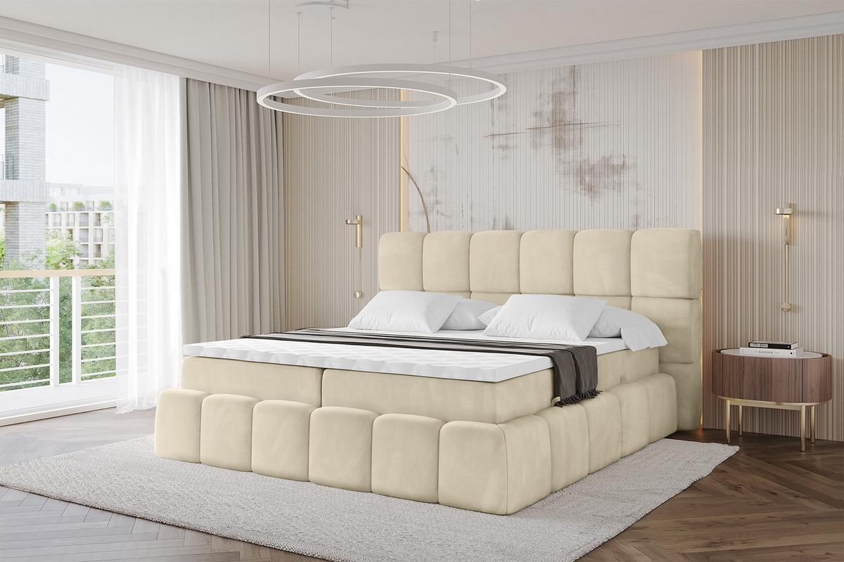 BOXBETT - AURI-H3 - 120x200 Beige Monolith - Sahara, Holzwerkstoff (120/200cm) - ALTDECOR