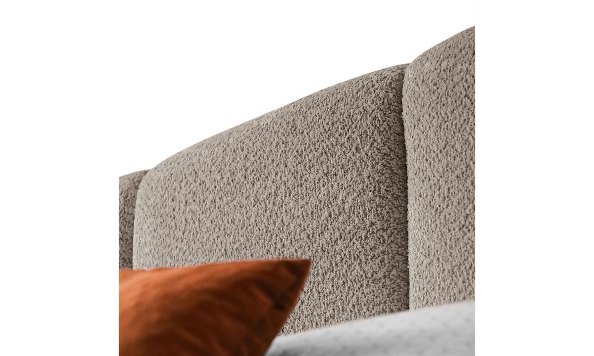POLSTERBETT ELENA 160x200 cm Hellbraun (Anthology 6), 34 Holzlatten, Kopfteil 108 cm - Braun, Textil (160/200cm) - Lookway