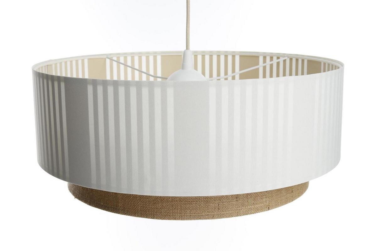 HÄNGELEUCHTE Weiß 40/86 cm - Beige/Weiß, Kunststoff (16/0.4/86cm) - ONZENO