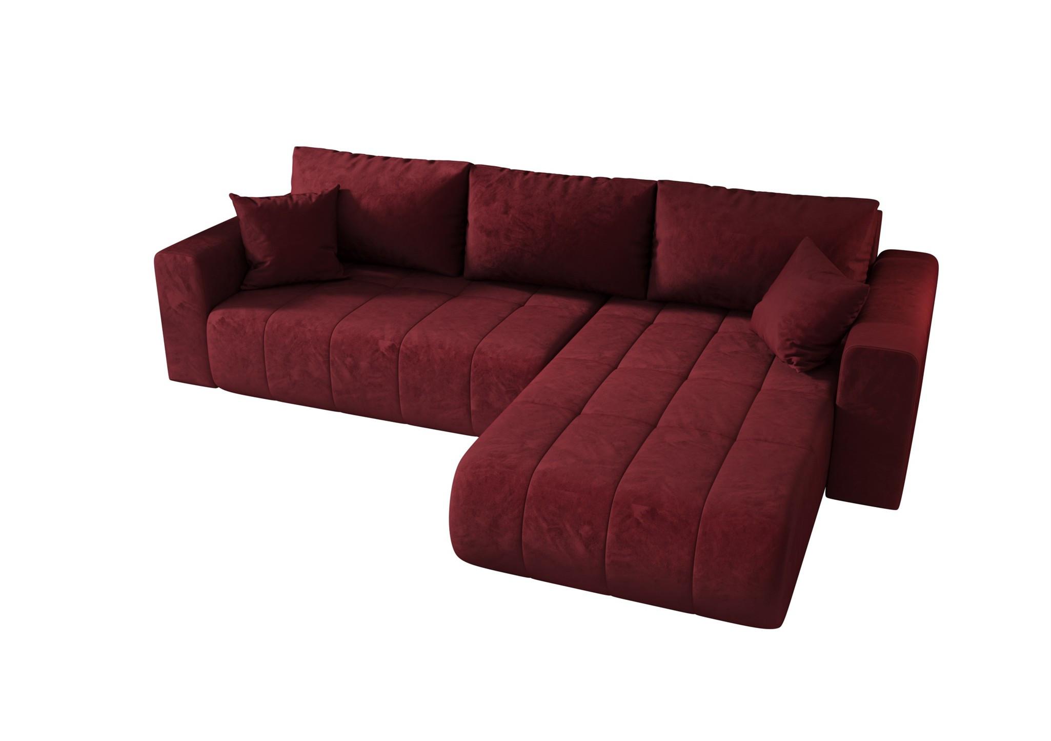 ECKSOFA Camila - Rot, Holzwerkstoff/Textil (280/185cm) - Fun Möbel