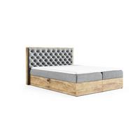 BOXBETT Diona Faro - Grau, Holzwerkstoff/Textil (200/200cm) - Fun Möbel