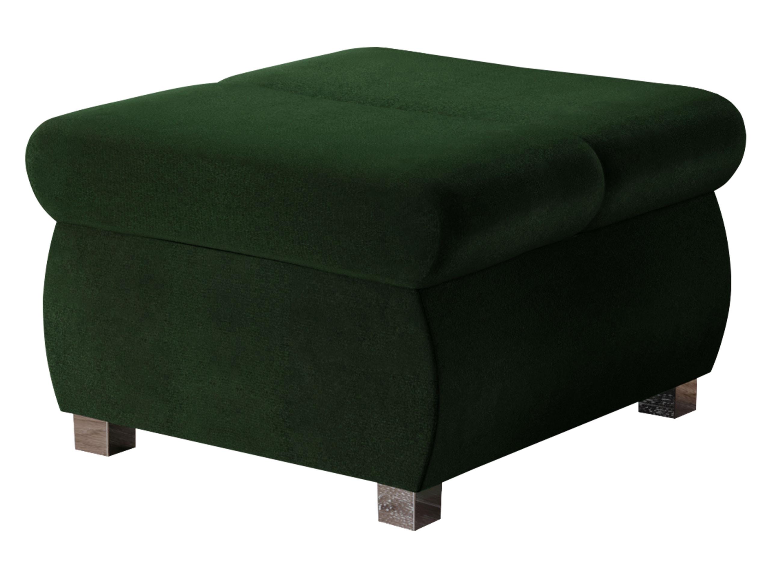 POLSTERHOCKER Bangkok Klein - Silberfarben/Grün, Holz/Kunststoff (60/39/60cm) - MIRJAN24