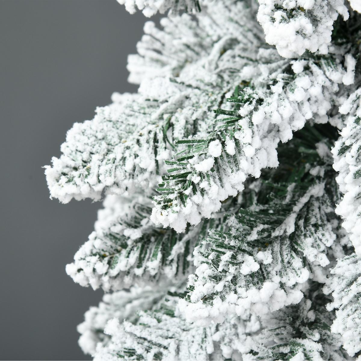 KÜNSTLICHER Weihnachtsbaum 180 cm Kunst Tannenbaum mit Kunstschnee, Indoor - Grün, Kunststoff (180cm) - HOMCOM
