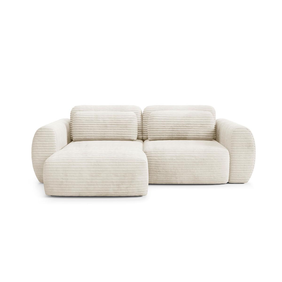 ECKSOFA Camilla 3 Sitzplätze Weiß - Weiß, Holz (270/165cm) - Petits-meubles