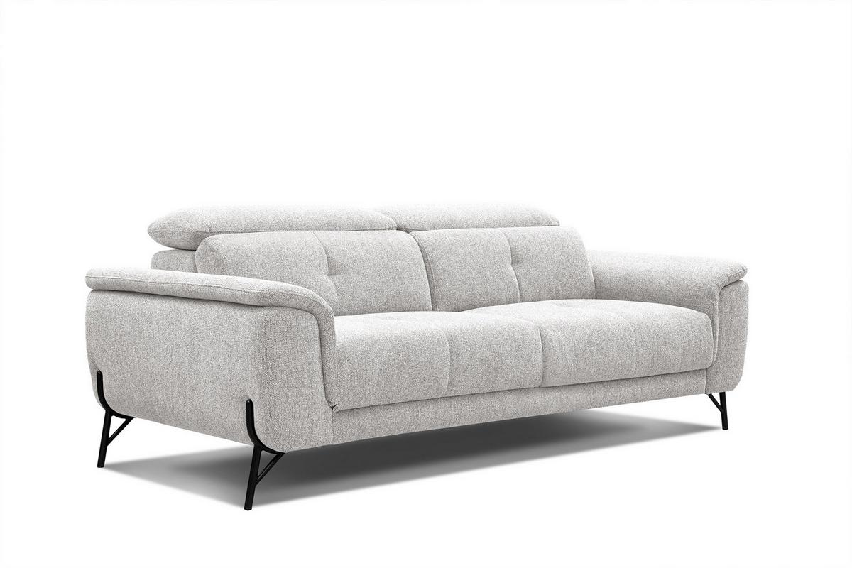 SOFA AVENA 3-Sitzer, hellgrau - Hellgrau, Holzwerkstoff/Textil (204/80/108cm) - Wozimo