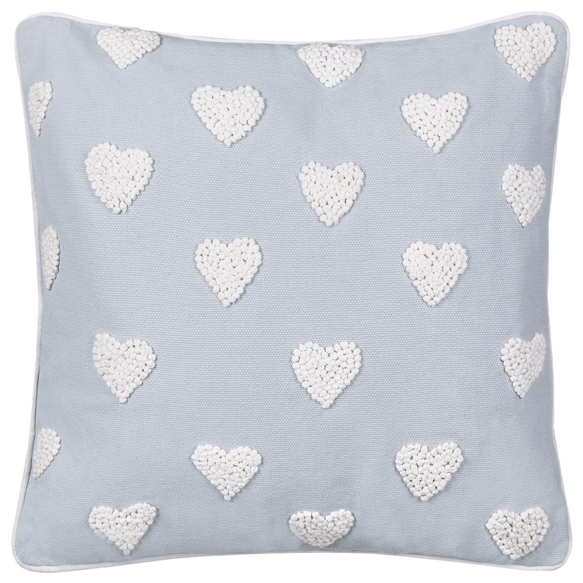 DEKOKISSEN 2er-Set Grau 45/45 cm Gazania - Weiß/Grau, Textil (45/45cm) - Beliani