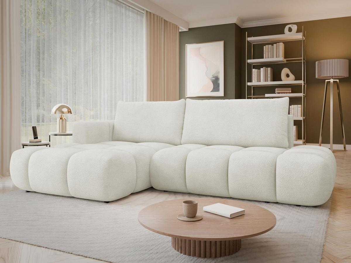 ECKSOFA Soffi, Seite: Links - Schwarz/Naturfarben, Holz/Kunststoff (283/166cm) - MIRJAN24