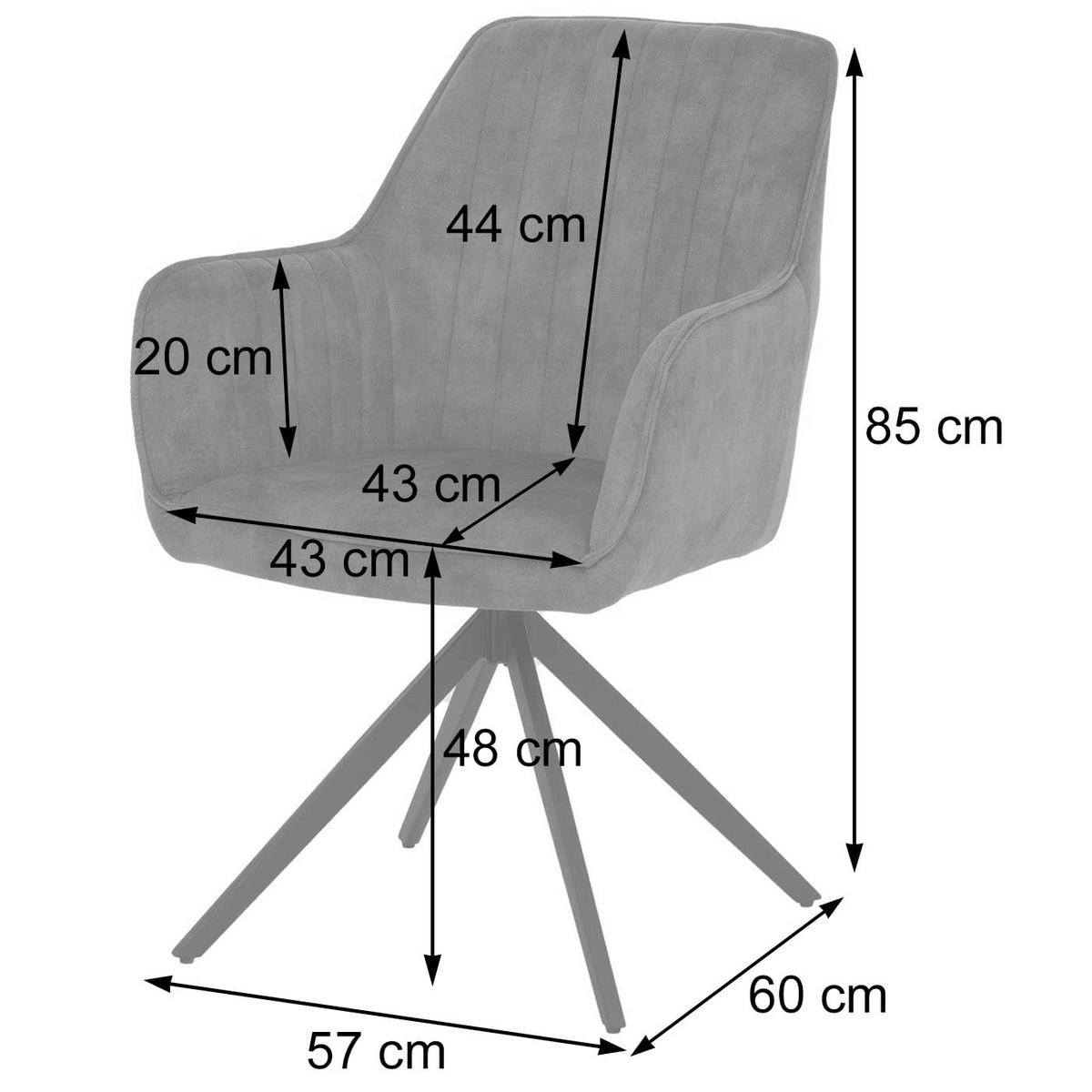 ESSZIMMERSTUHL Braun 6er-Set - Braun, Textil (57/85/60cm) - MCW