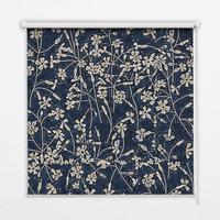 INNENROLLO - Fensterrollo - Rollo - 130x140 cm - Blumen - Blau, Kunststoff (130/140/0.5cm) - TULUP