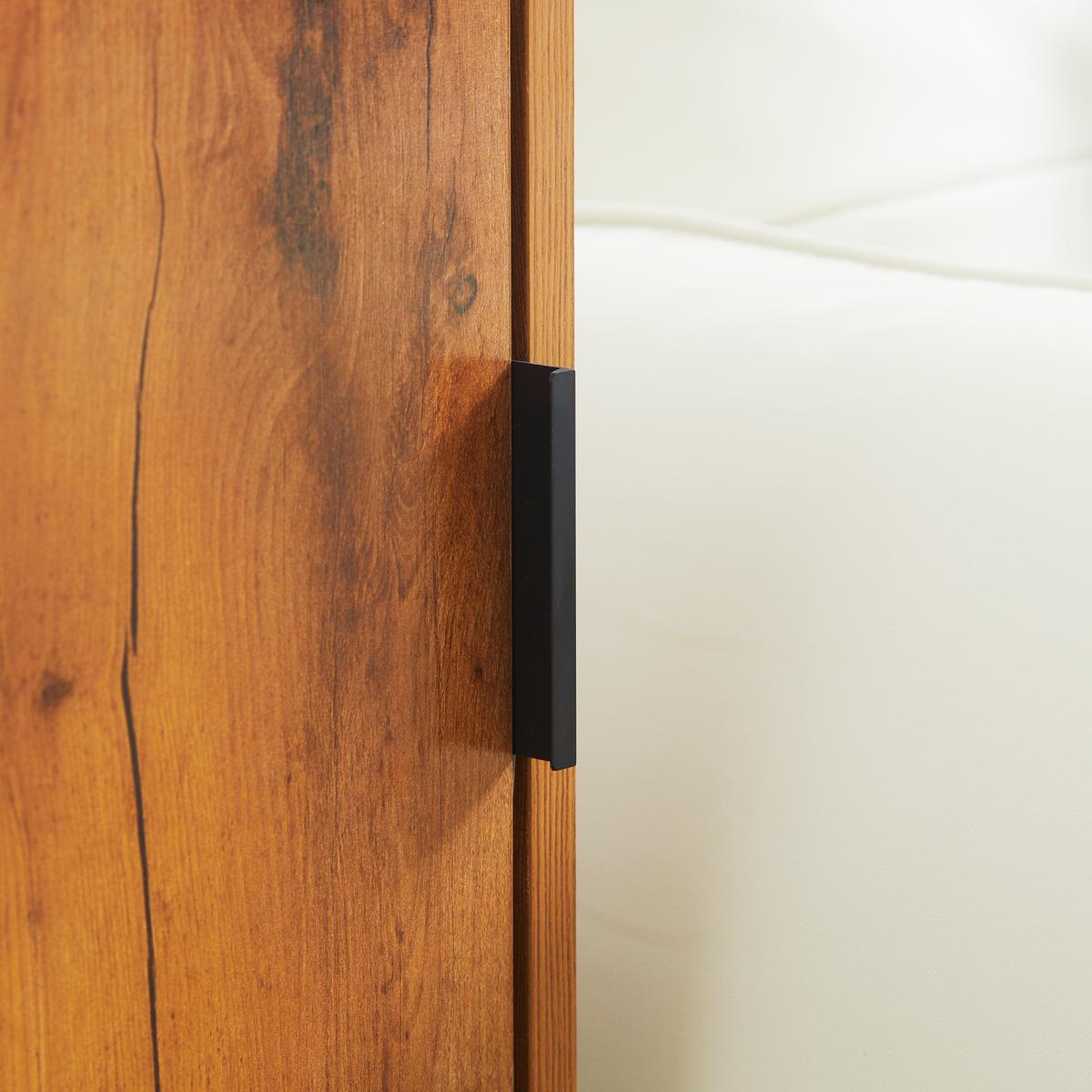 KONSOLENTISCH, Flurtisch mit Schrank, Sofatisch im Industriedesign für Eingang - Naturfarben, Holzwerkstoff (40/30/76cm) - HOMCOM