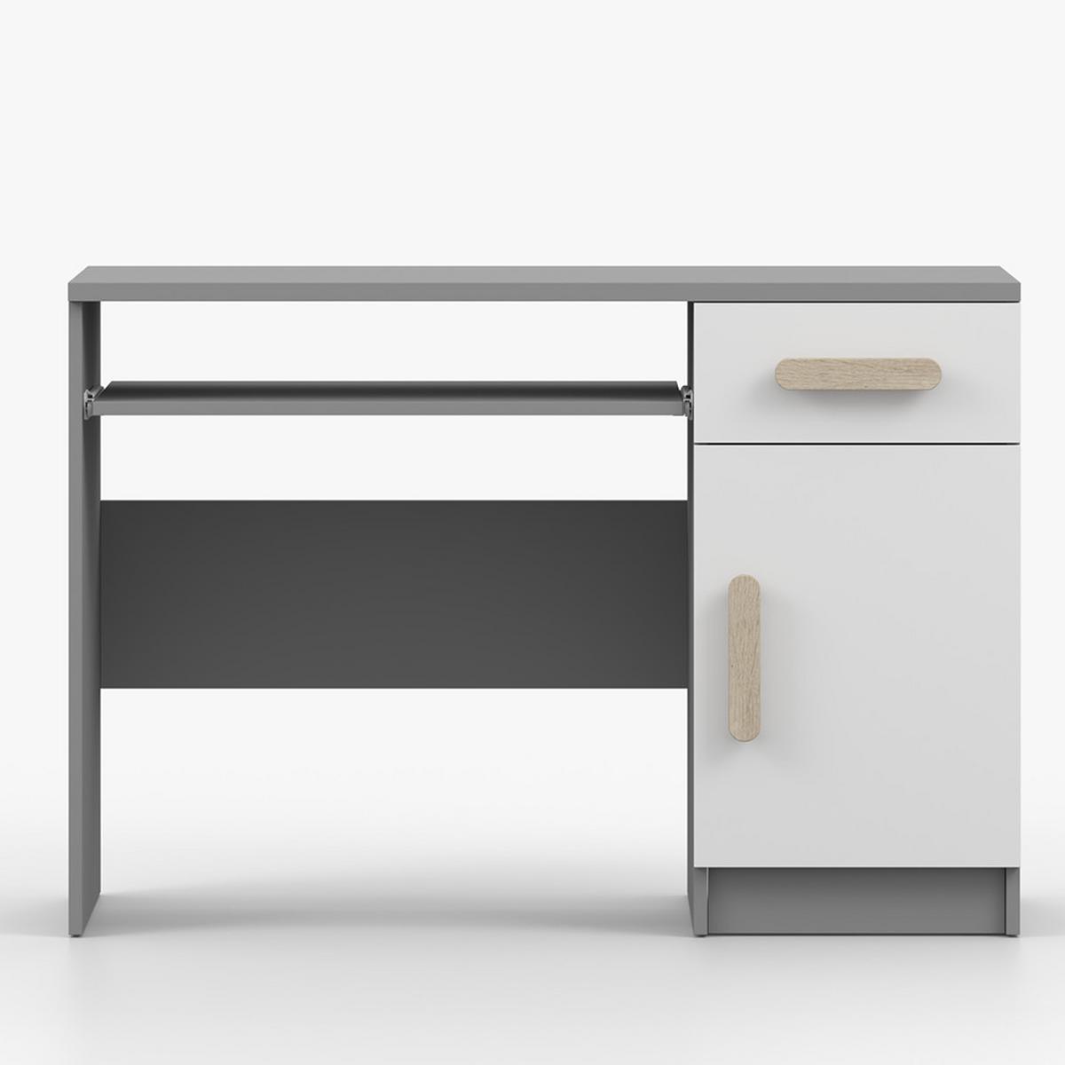 KINDERSCHREIBTISCH Jonas II 08 110 cm, 110/75/50, grau - Grau, Holzwerkstoff (110/75/50cm) - imoebel24