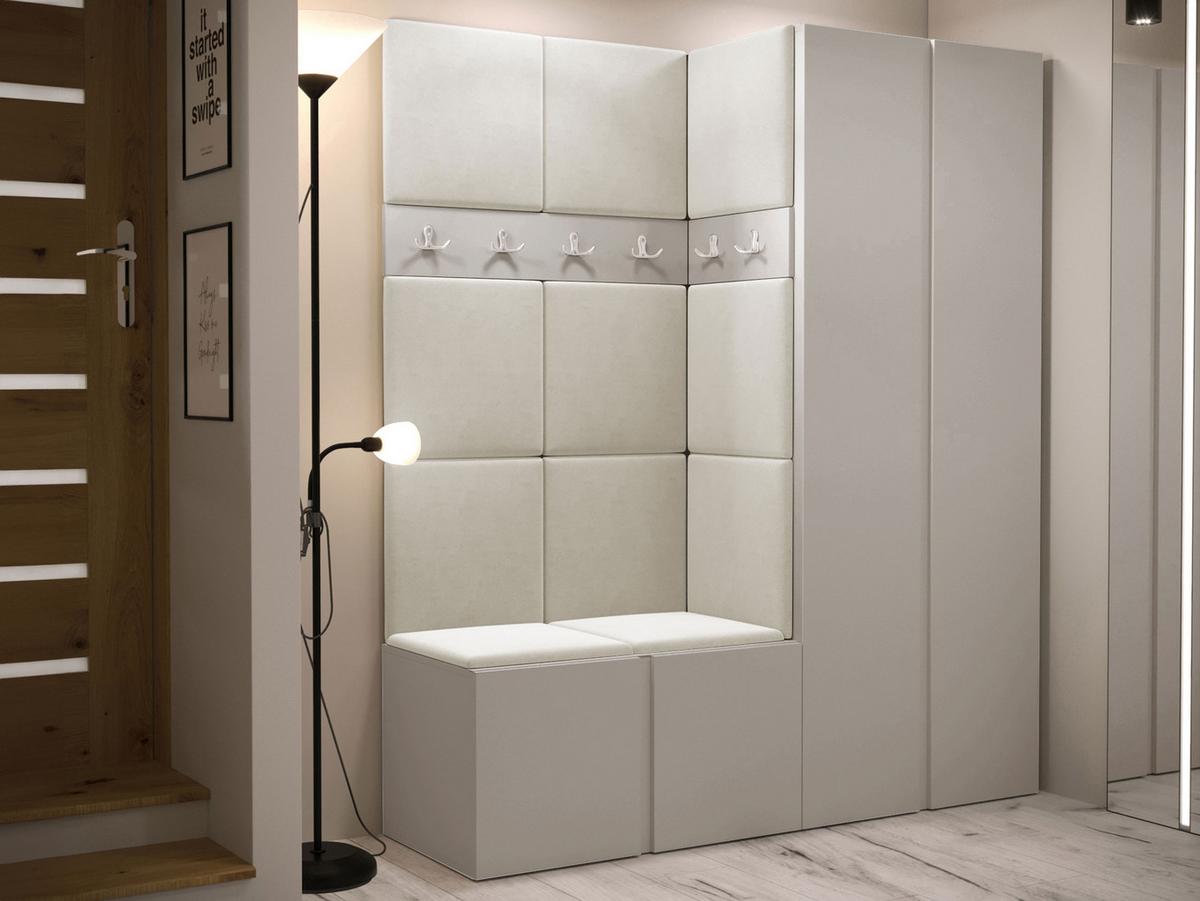 GARDEROBEN-SET Orion III - Kaschmir/Beige, Holzwerkstoff/Kunststoff (158/186/46cm) - MIRJAN24