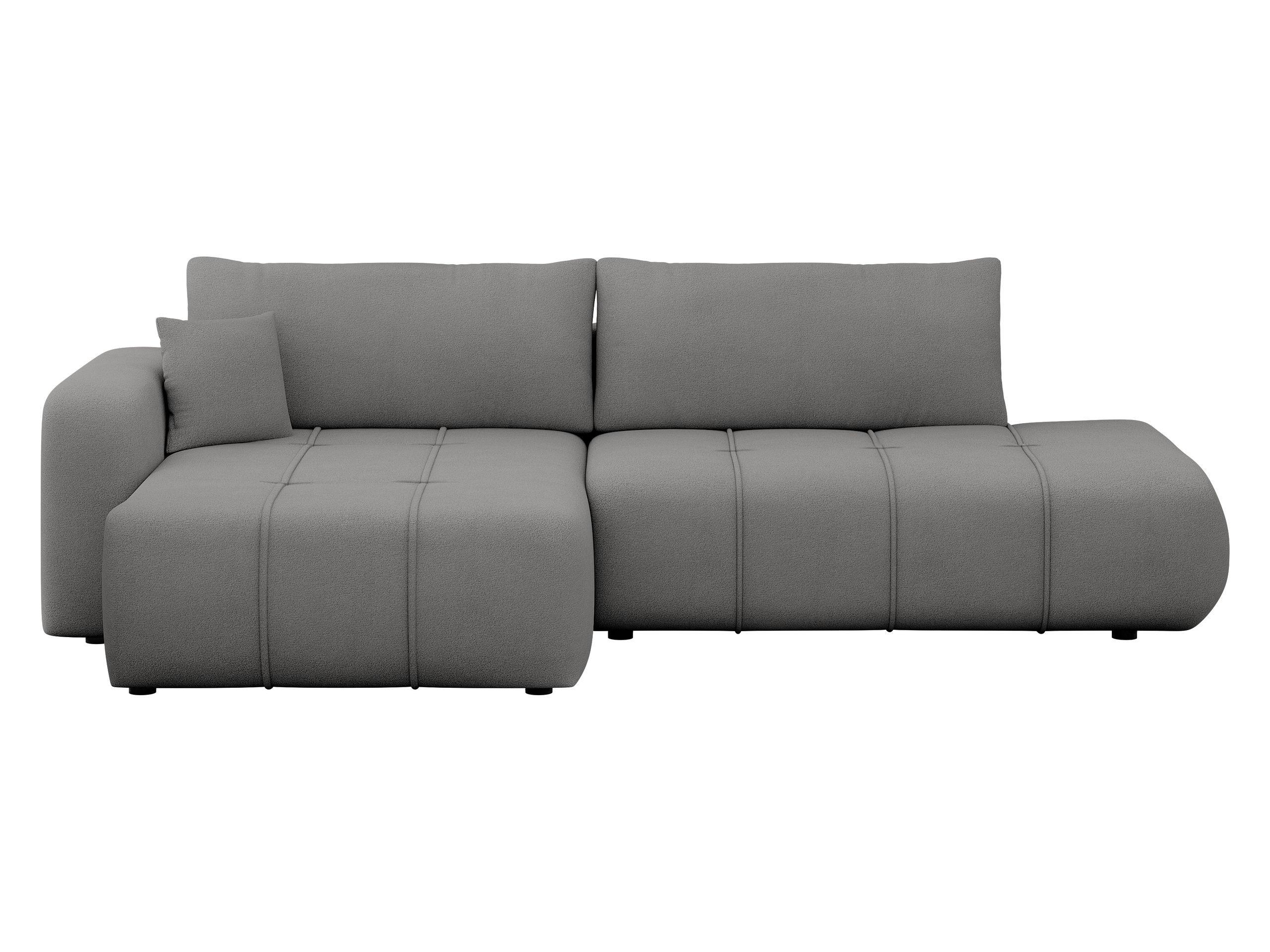 ECKSOFA Furyn O, Seite: Links - Greige/Schwarz, Holzwerkstoff/Kunststoff (262/145cm) - MIRJAN24