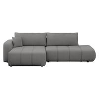 ECKSOFA Furyn O, Seite: Links - Greige/Schwarz, Holzwerkstoff/Kunststoff (262/145cm) - MIRJAN24