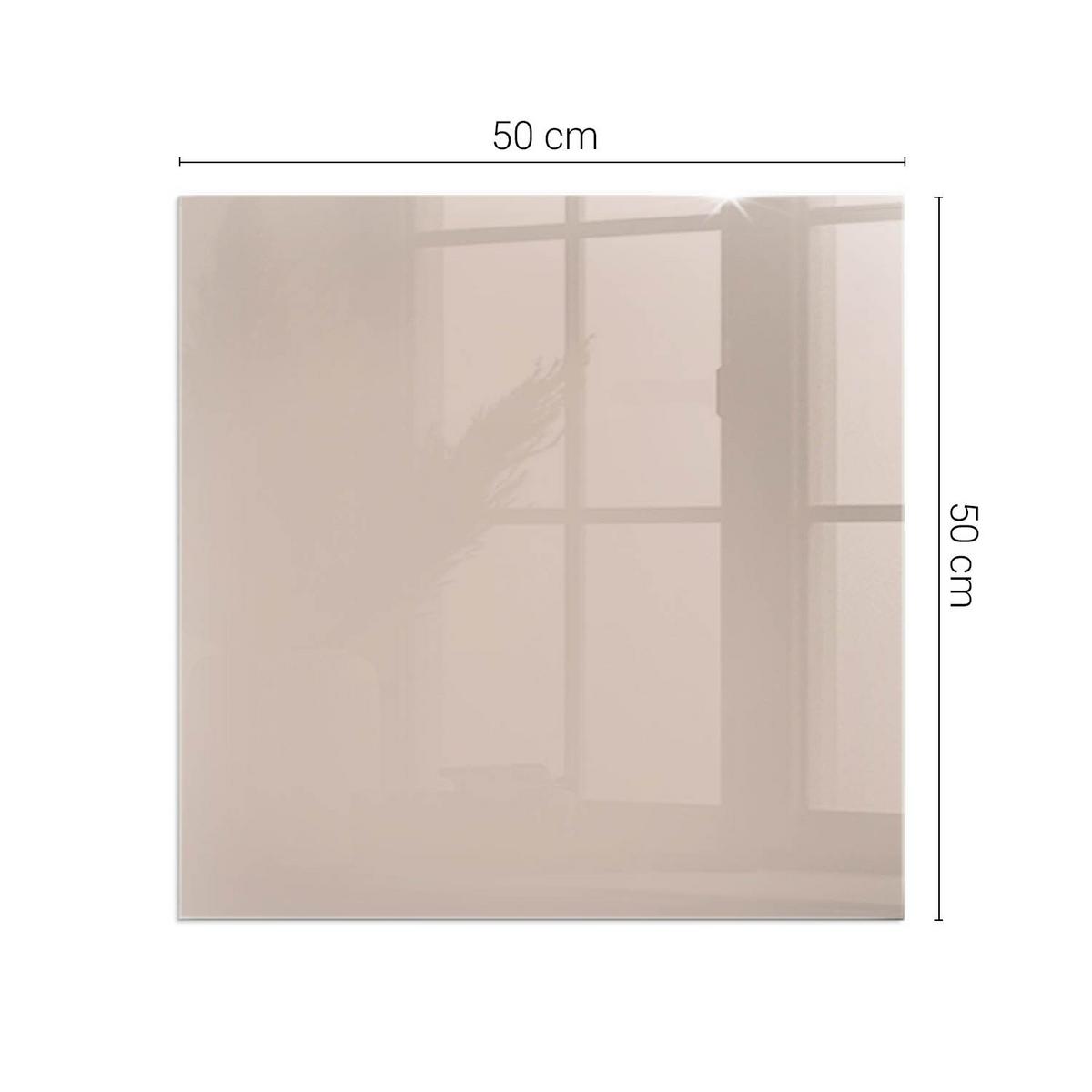 GLASPLATTE für Kamin 50x50 cm - Orange, Glas (50/50/0.4cm) - TULUP