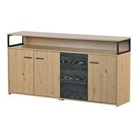 SIDEBOARD Holzeffekt 150/35/75,9 cm - Braun, Holzwerkstoff/Metall (35/76/150cm) - Urban Meuble