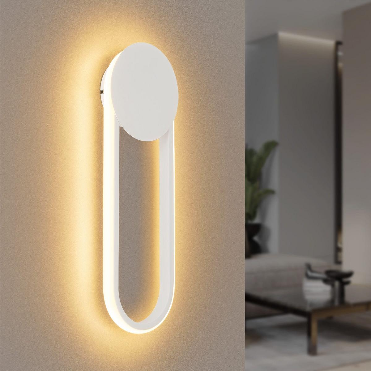 LED WANDLEUCHTE FRANKLIN II 41.5/14/4 cm - Weiß, Metall (14/4/41.5cm) - Nettlife
