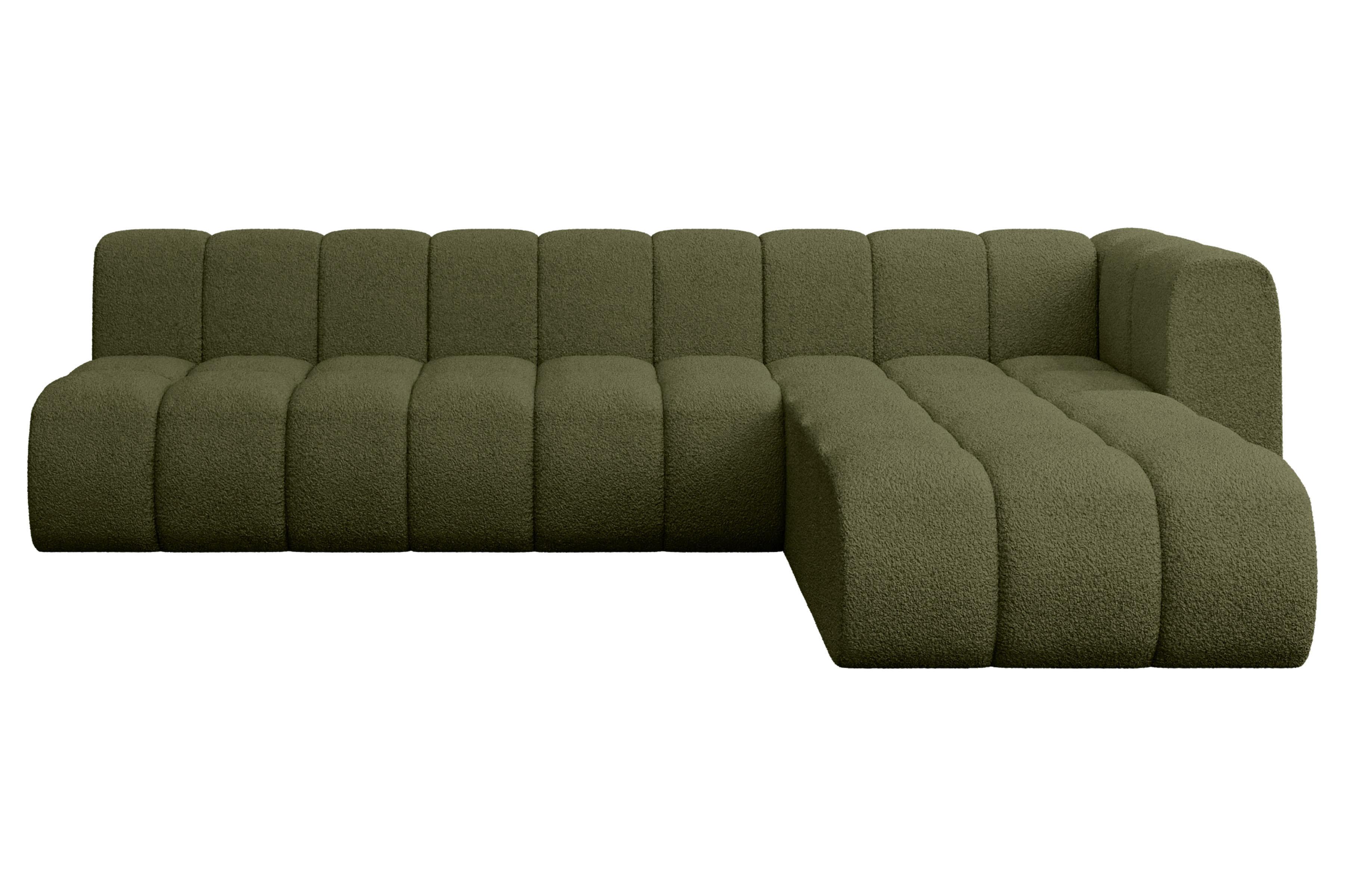 ECKSOFA modulares Sofa Darnel-L2 - 296x177x70 cm Grün - Grün, Holzwerkstoff/Textil (296/177cm) - ALTDECOR