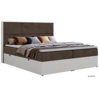 BOXBETT DELVIT 200/200 - Braun Velvet - Topper Visco - H4 - Schwarz/Braun, Kunststoff/Textil (200/200cm) - MKS