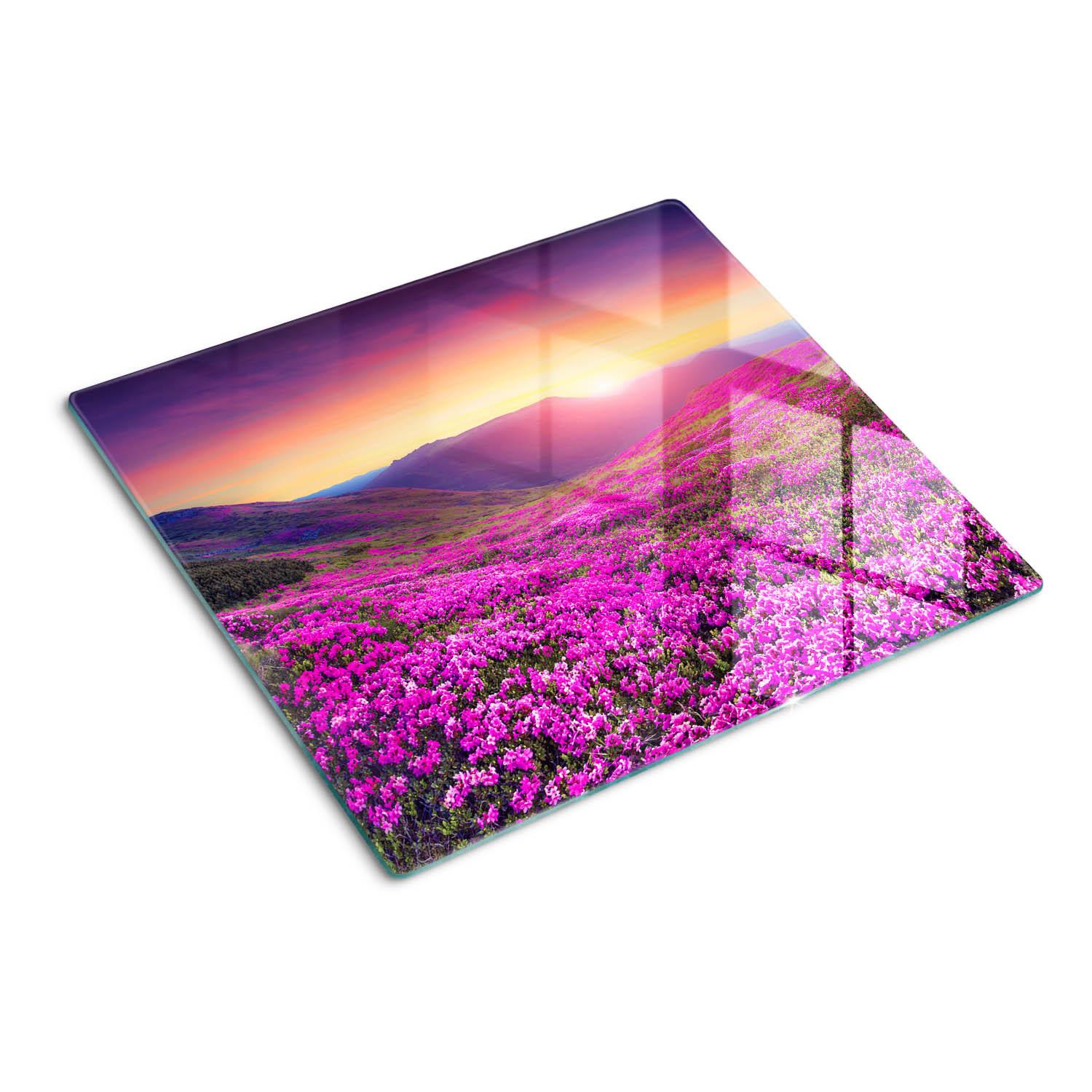 GLASPLATTE 60x52 cm Rosa Hügel - Pink, Glas (60/0.4/52cm) - TULUP