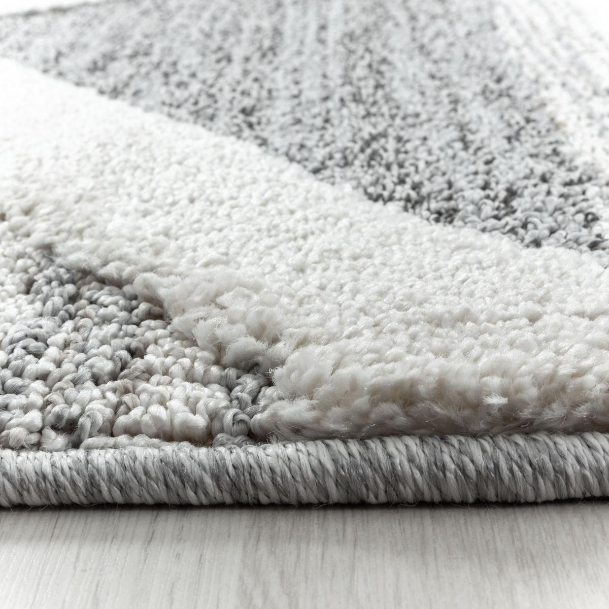 HOCHFLORTEPPICH EISACK, geometrisch, Florhöhe 20 mm, Grau, 140 x 200 cm - Grau, Textil (200/140cm) - KADIMA DESIGN
