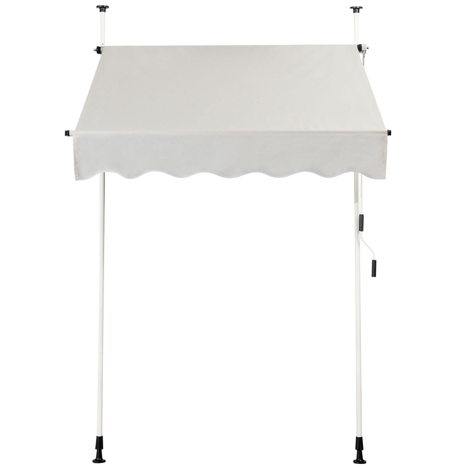 KLEMMMARKISE Beige - Beige, Metall (150/300/125cm) - COSTWAY