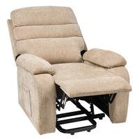 ELEKTRISCHER-FERNSEHSESSEL mit Fußstütze Stoff Beige Rise - Beige, Textil (80/105/91cm) - Beliani
