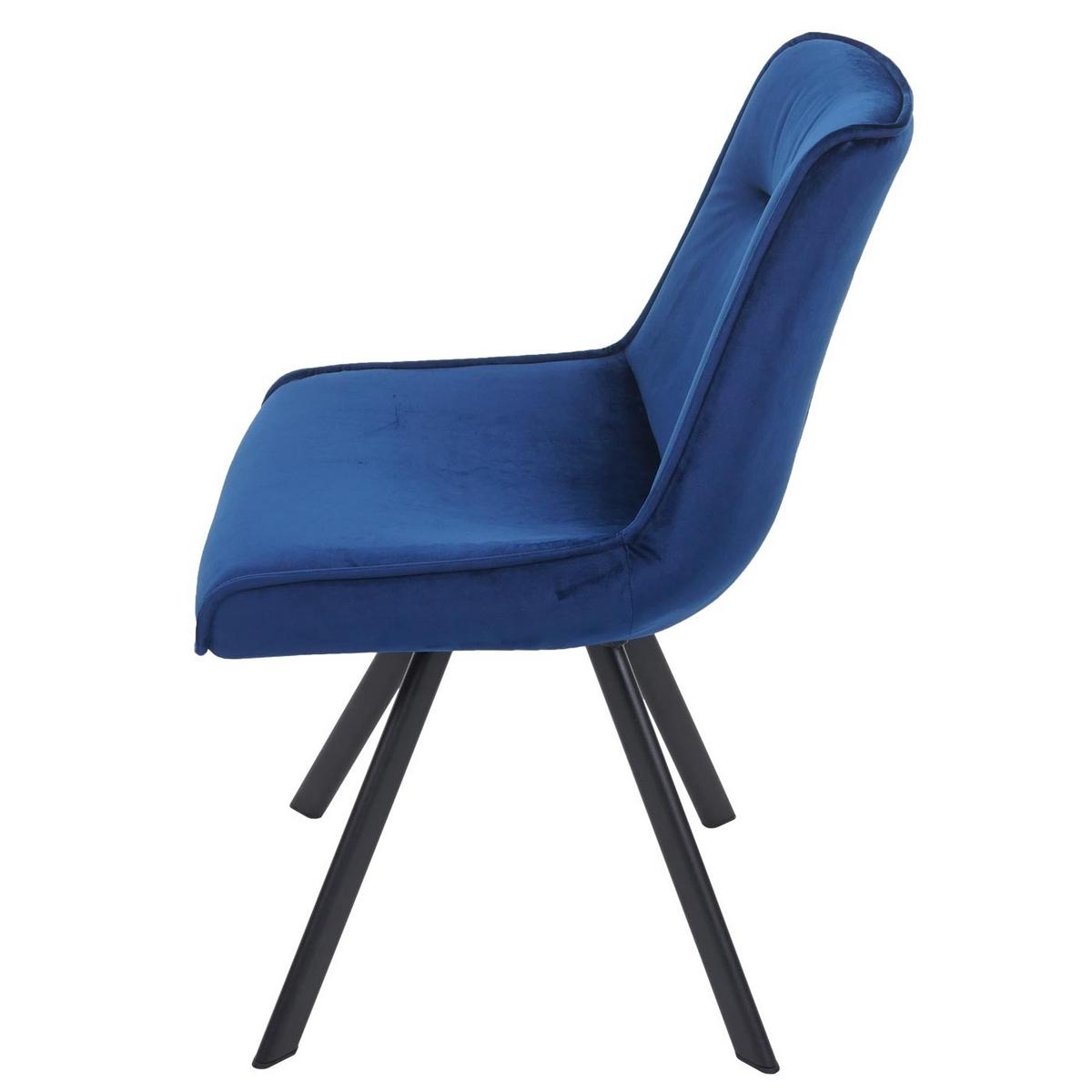ESSZIMMERSTUHL Blau 2er-Set - Blau, Textil (52/86/56cm) - MCW