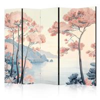 PARAVENT Beidseitig Bedruckter 5-tlg 225x172 cm Ozeanklippen Landschaft - Multicolor, Holz/Textil (225/172/3cm) - Muralo