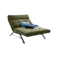 LIEGE MIT MOTORISCHER RELAXFUNKTION AMERIVA Dunkelgrün Velvet Relaxfunktion - Dunkelgrün/Silberfarben, Textil (120/110/158cm) - KAWOLA