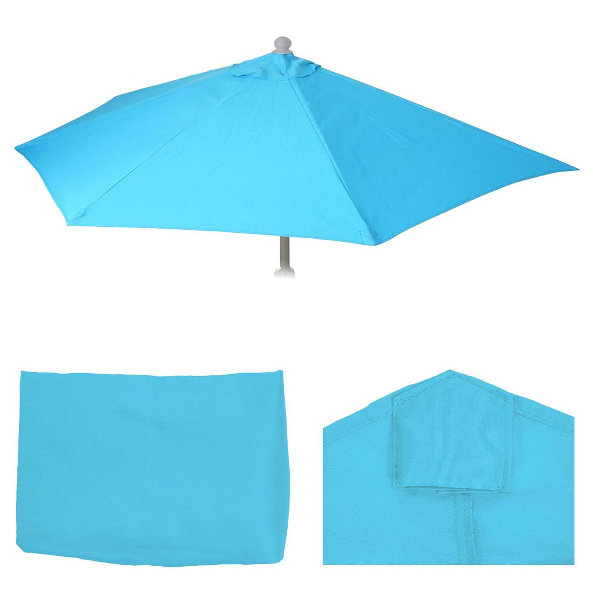 BEZUG FÜR SONNENSCHIRM HALBRUND Türkis - Türkis, Textil (260/135cm) - MCW