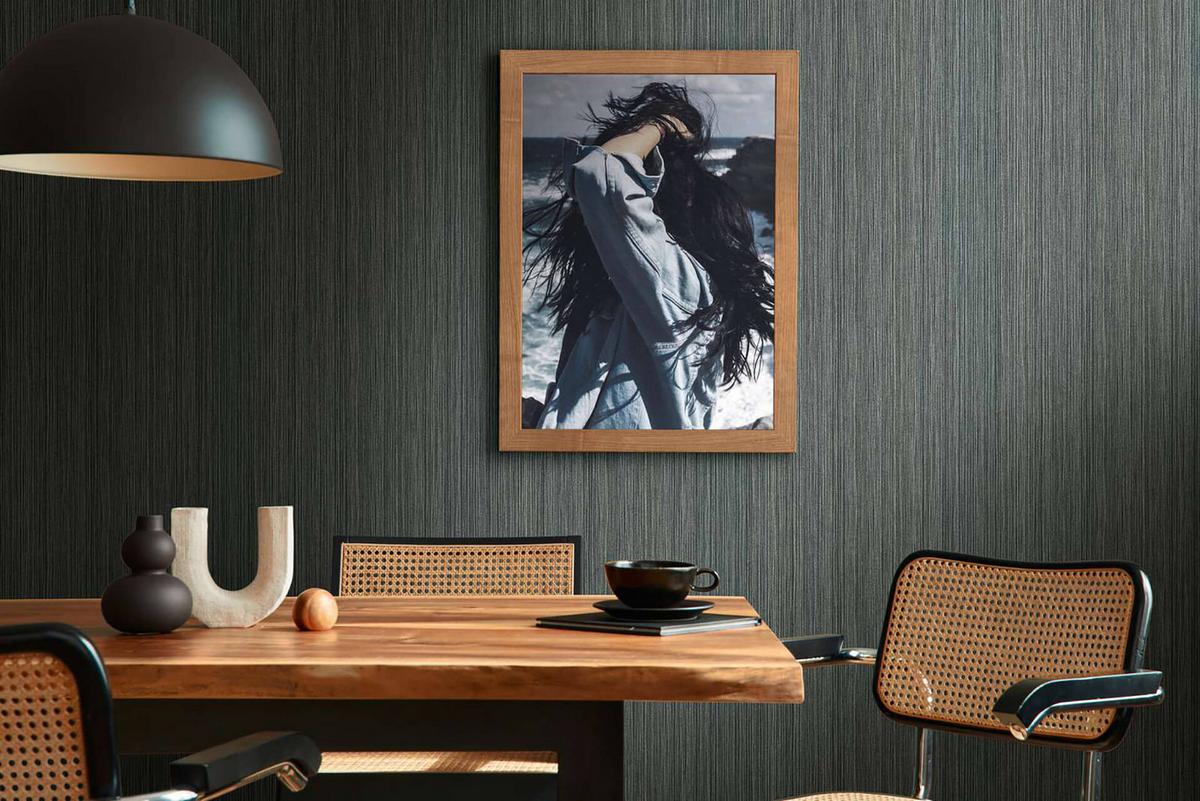 VLIESTAPETE Schwarz 53/1005 cm - Schwarz, Textil (53/1cm) - KUNSTLOFT