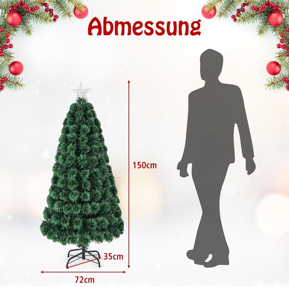 WEIHNACHTSBAUM Grün - Grün, Kunststoff (150cm) - COSTWAY