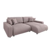 ECKSOFA Emma Puderrosa Cord - Ottomane rechts - Pink, Textil (234/170cm) - S-Style Möbel