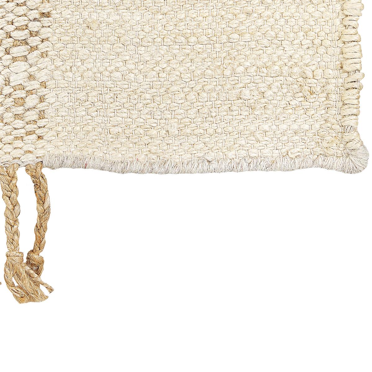 TEPPICH geflochten Hamzalar 200/140 cm - Beige, Naturmaterialien (140/200cm) - Beliani
