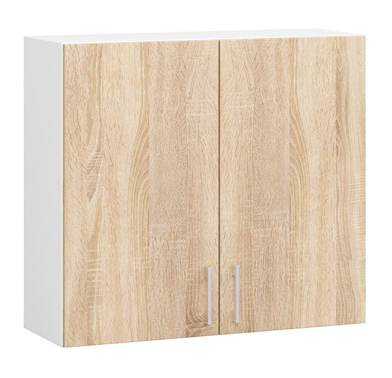 HÄNGESCHRANK Weiß, Eiche Sonoma 72/80/30,5 - Weiß/Eiche Artisan, Holzwerkstoff (80/72/30.5cm) - RAUMHIRSCH FURNITURE