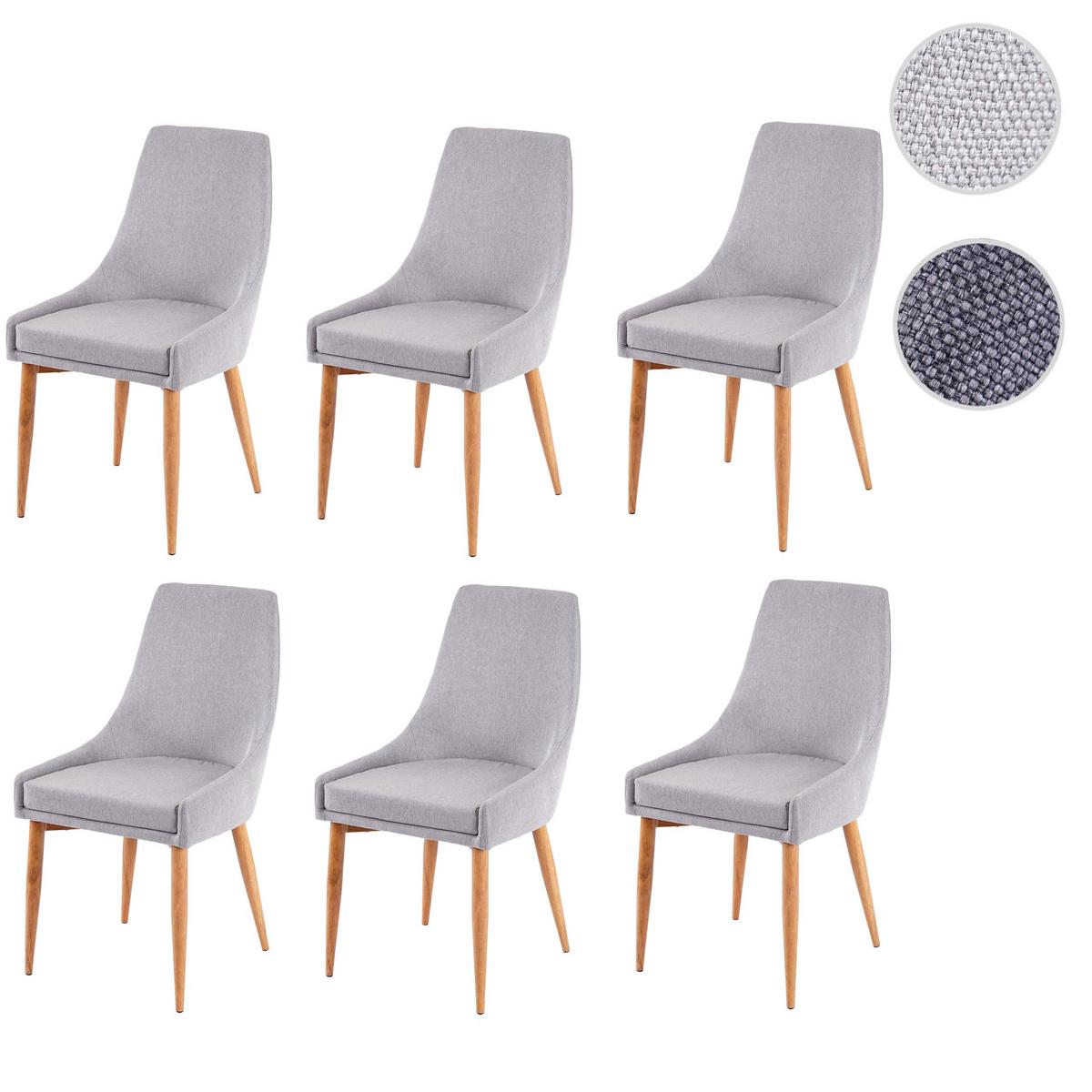 ESSZIMMERSTUHL Hellgrau 6er-Set - Hellgrau/Grau, Textil (50/89/60cm) - MCW