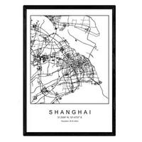 POSTER Shanghai Skandinavischer Stil A3 Rahmenlos - Klar, Papier (29.7/5/42cm) - Nacnic