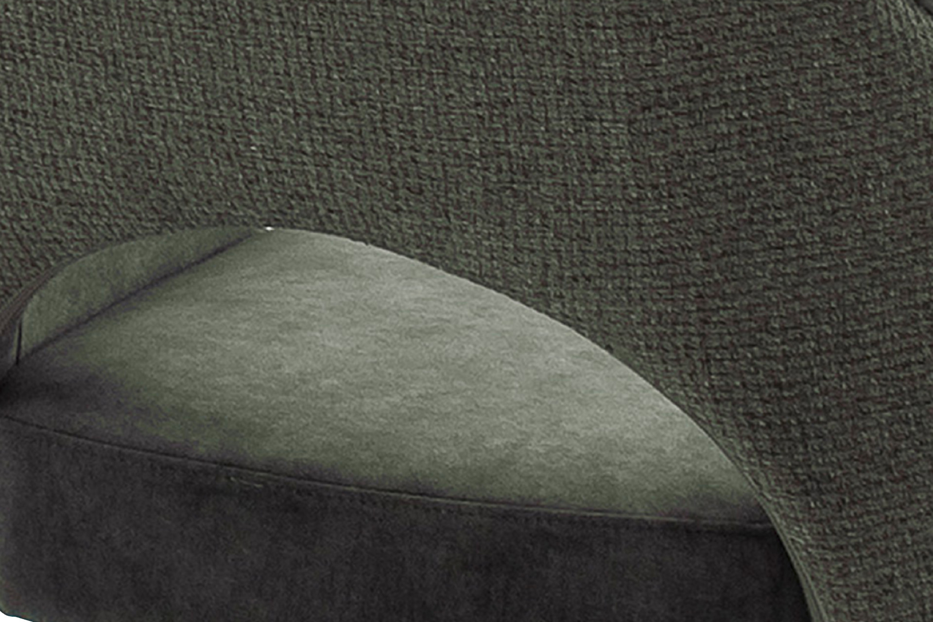 Stuhl Olivgrün Webstoffbezug mit Veloursoberfläche Rückenlehne offen