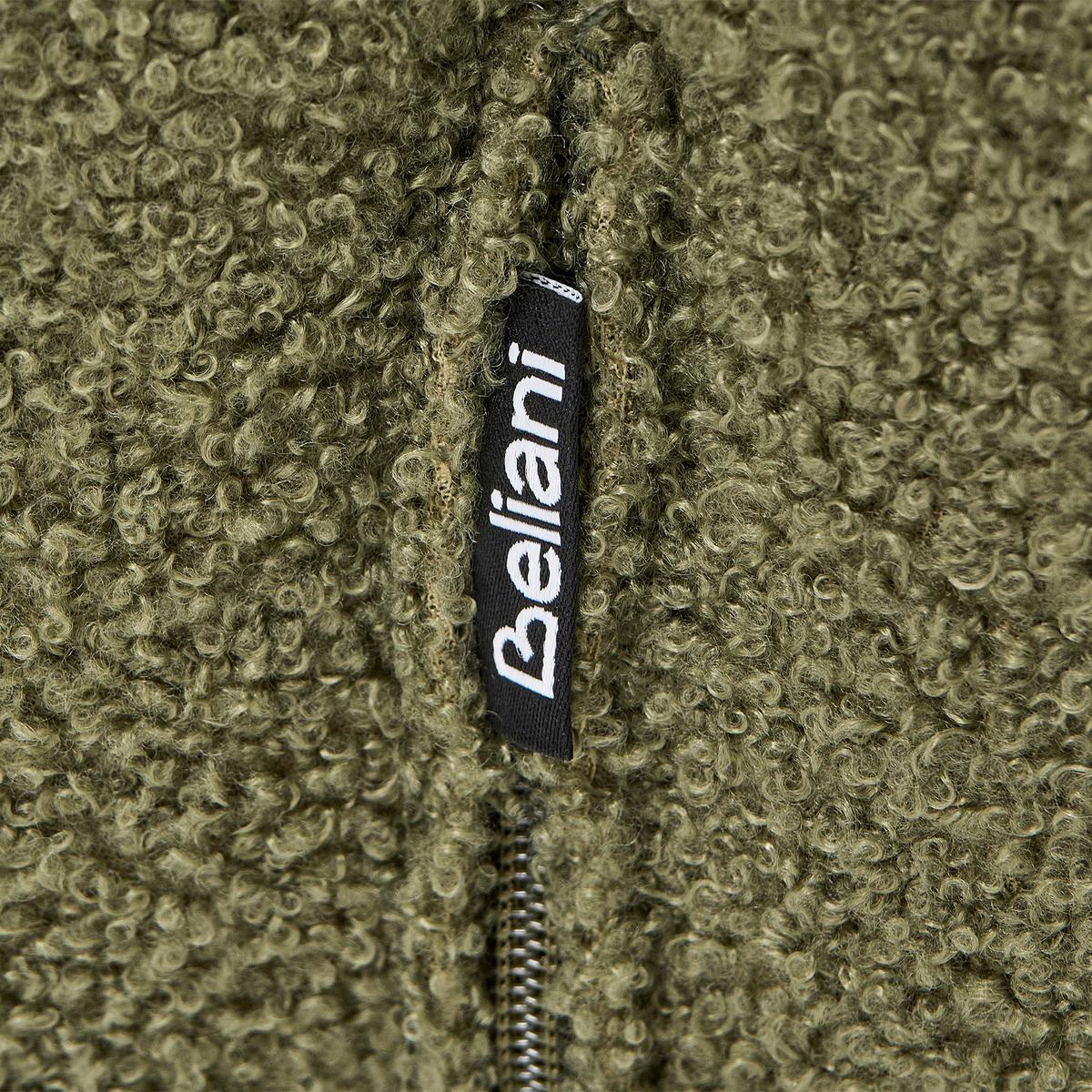 POUF Bouclé Grün Beaufort - Hellbraun, Textil (60/27/60cm) - Beliani