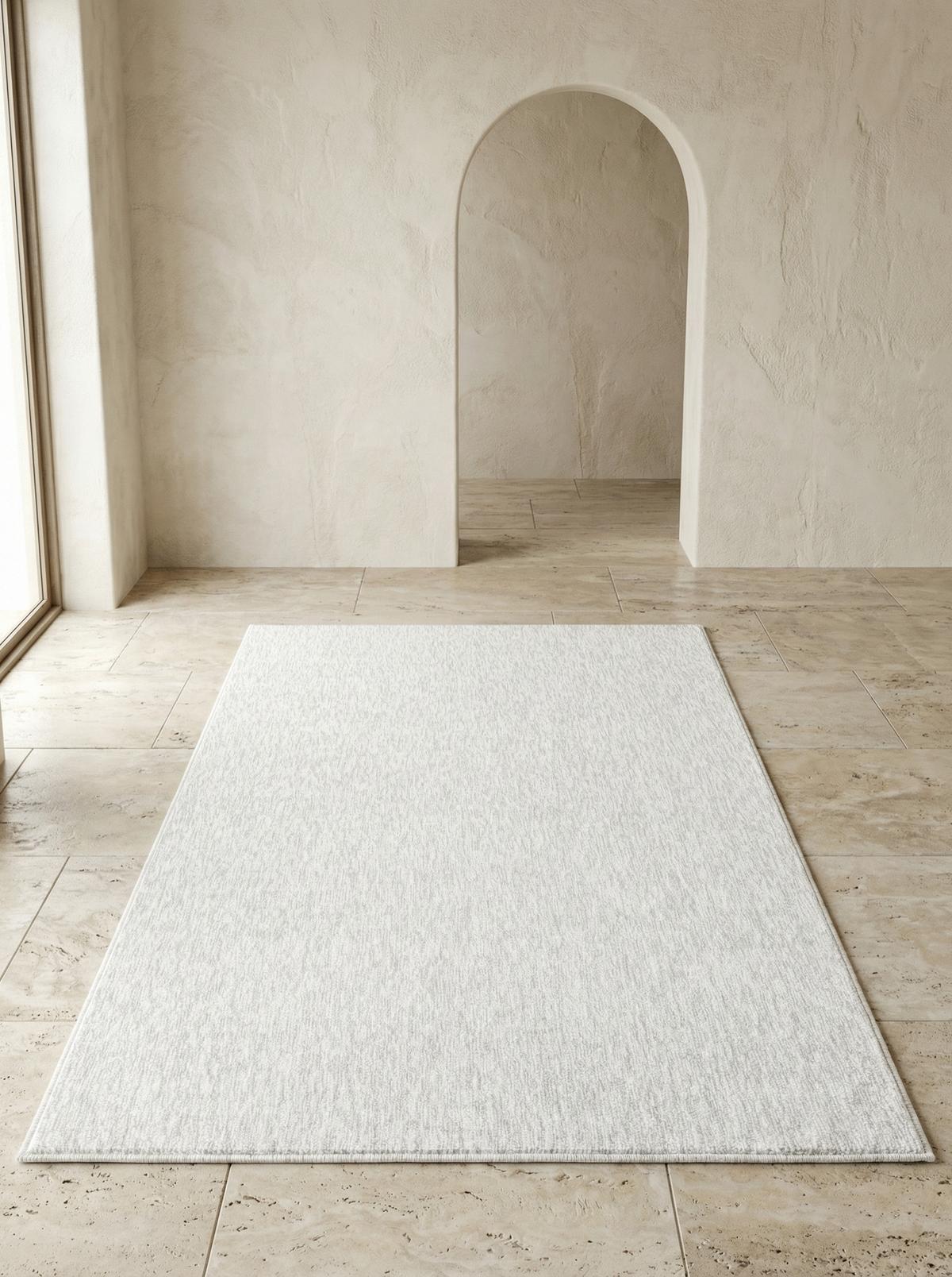 KURZFLORTEPPICH AMMER, einfarbig, Creme, 280 x 370 cm - Beige, Textil (370/280cm) - KADIMA DESIGN
