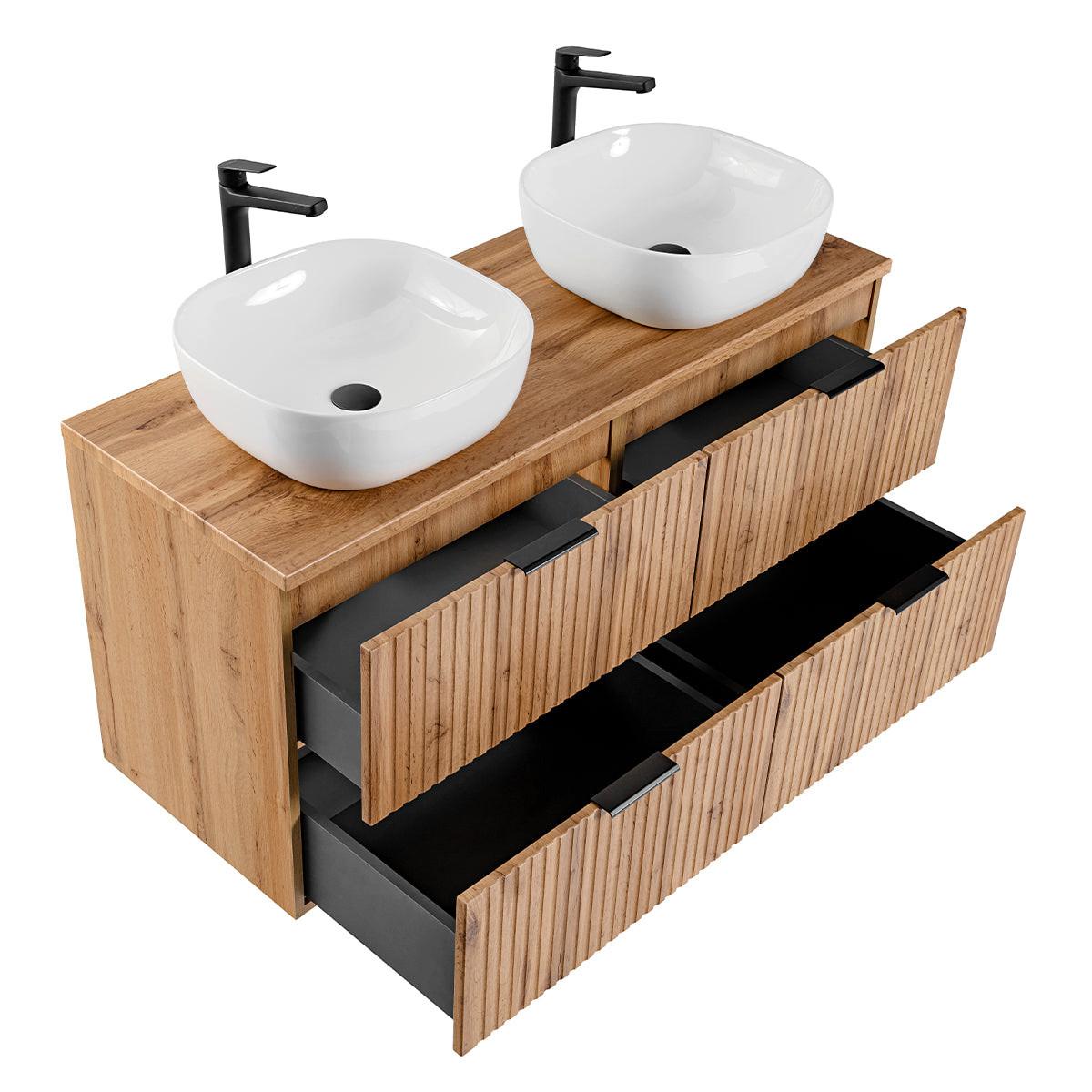 DOPPELWASCHTISCH 120.8cm Adriel Holz - Braun, Holzwerkstoff (120.8/59/46cm) - Petits-meubles