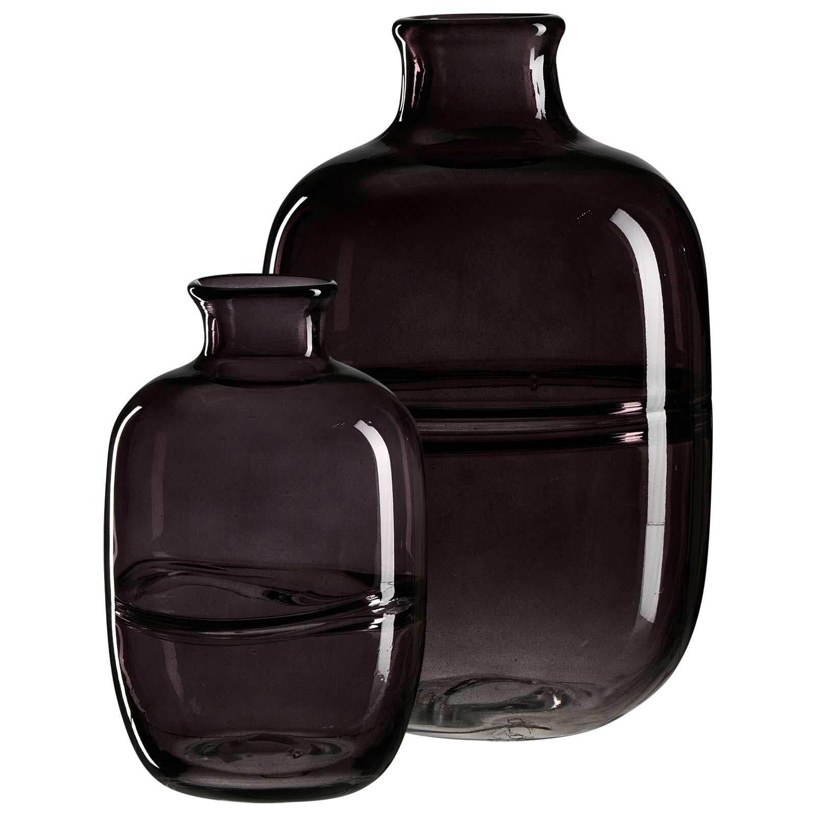 VASEN-SET Larissa anthrazit 2-tlg. - Schwarz, Glas (2cm) - Ritzenhoff Breker
