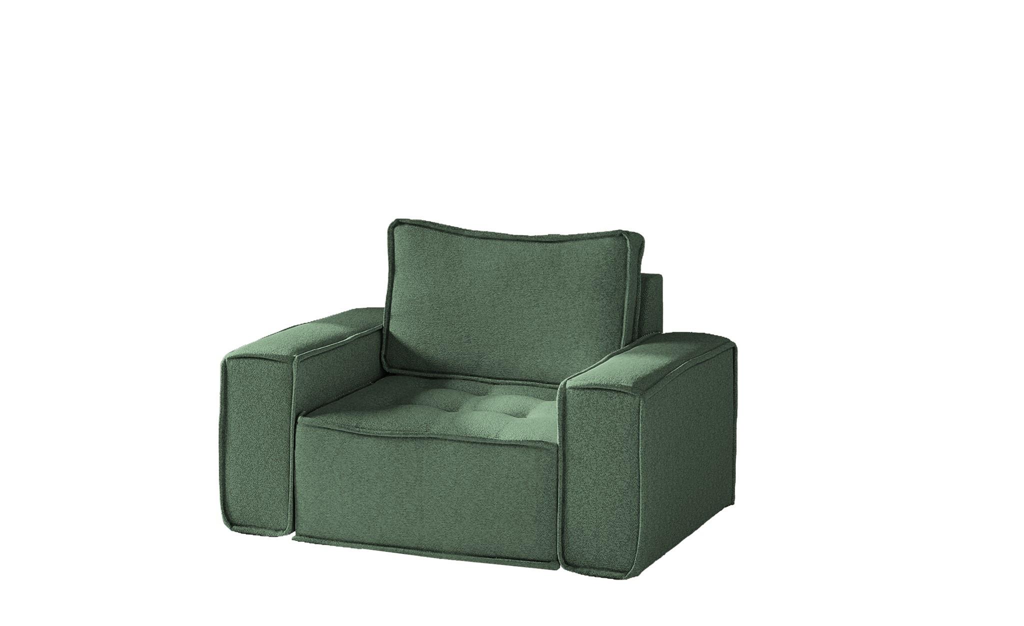 SESSEL Sande In Raven - Grün, Holzwerkstoff/Textil (132/85/90cm) - Fun Möbel