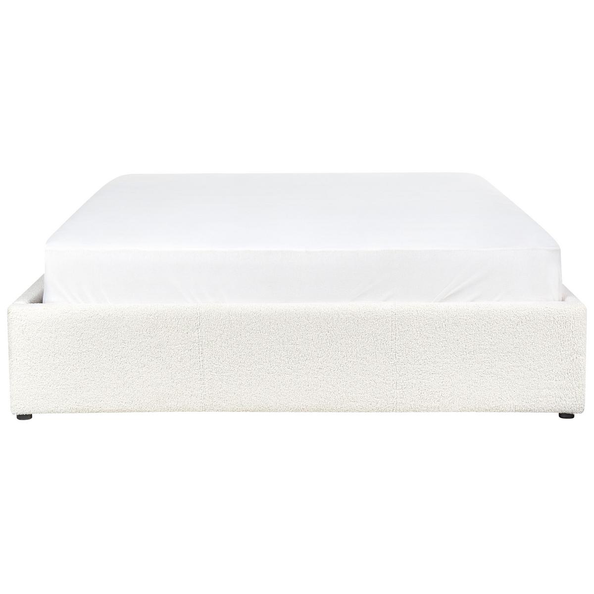 OTTOMANE-BETT 140/200 cm Weiß Dinan - Weiß, Textil (140/200cm) - Beliani