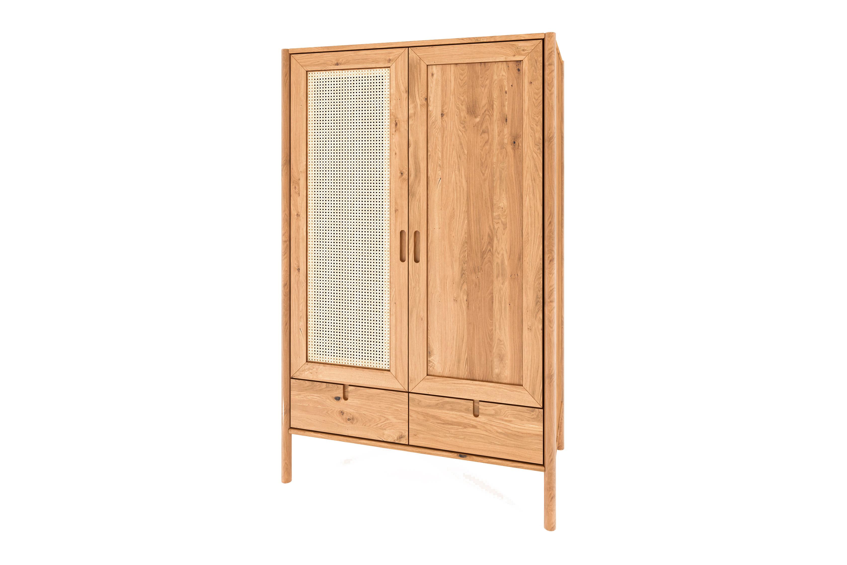 KLEIDERSCHRANK MIT SCHUBLADE INA Wildeiche - Wildeiche, Holz (108/175/60cm) - byoak