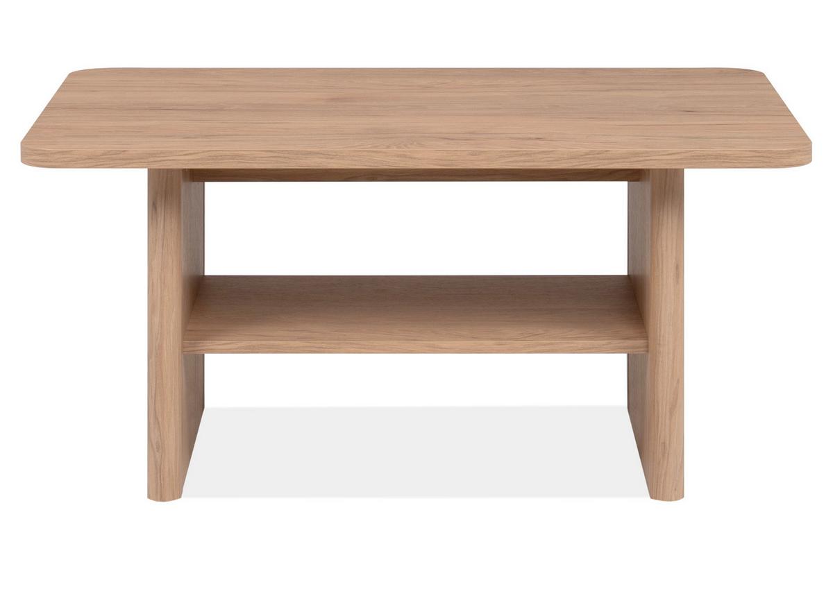 COUCHTISCH Hickory Walnuss 90 x 56 cm, Wohnzimmertisch mit Ablage - Walnussfarben, Holzwerkstoff (56/90/42cm) - Furn.Design